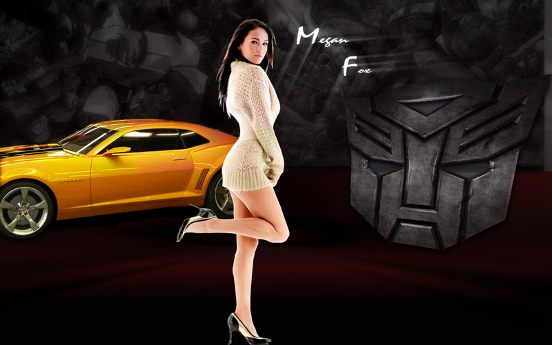 bumble, bee, heels, 720P, minidress, movies, transformers, megan, fox