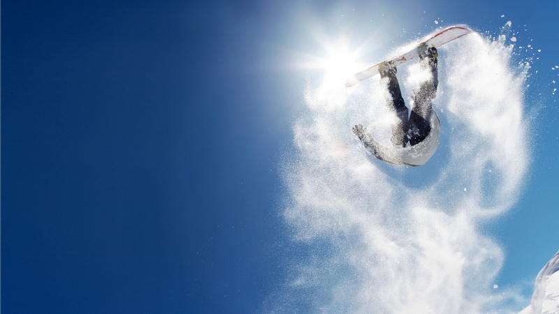 1080P, Snow, Backflip, Splash, Snowboard