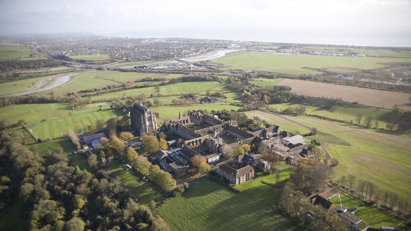 sky, green, hd, gothic, church, college, lancing, 1080P, grass