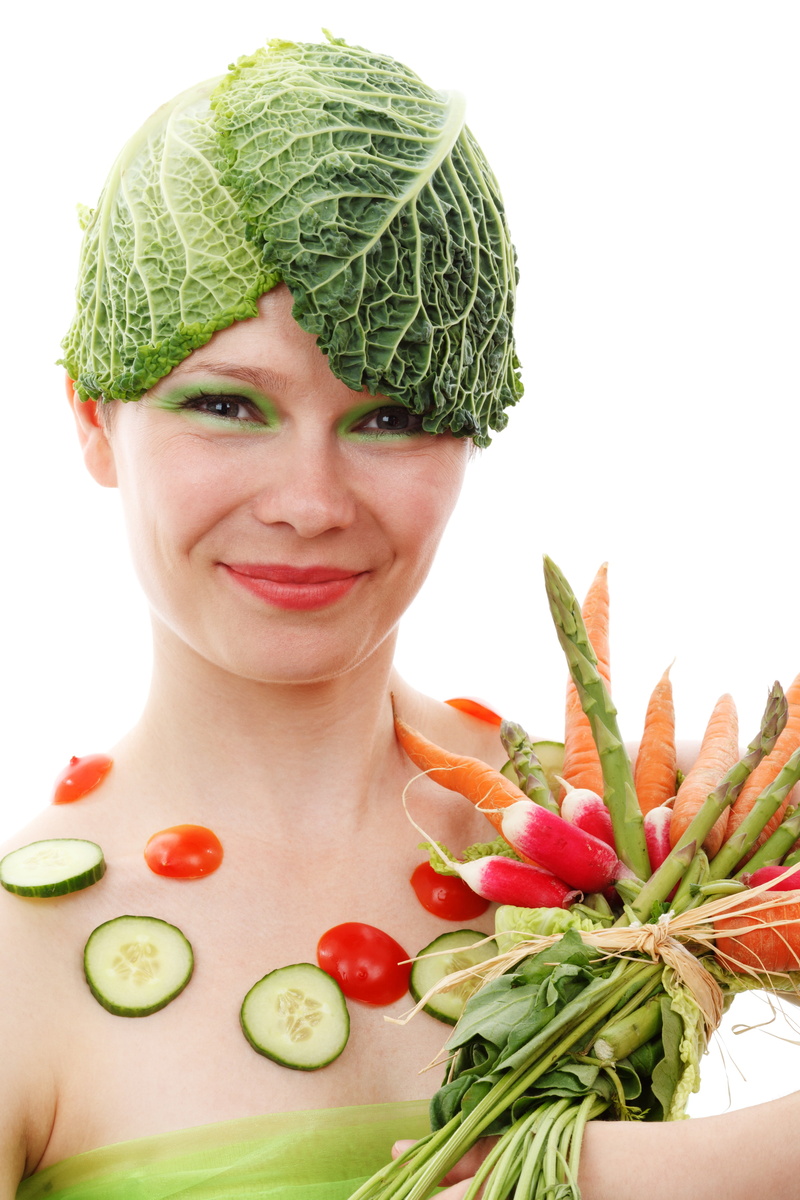 vegetables, fruit, smiling, food and drink, diet, lifestyle, healthy eating, looking at camera, beauty, female, showing, woman, artistic, vegetable, green color