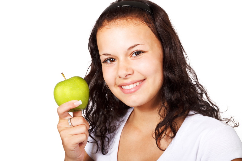 beauty, dieting, girl, healthy Lifestyle, 4K, young Adult, beautiful, fruit, looking at camera, positive emotion, one Person, cheerful, eating, white