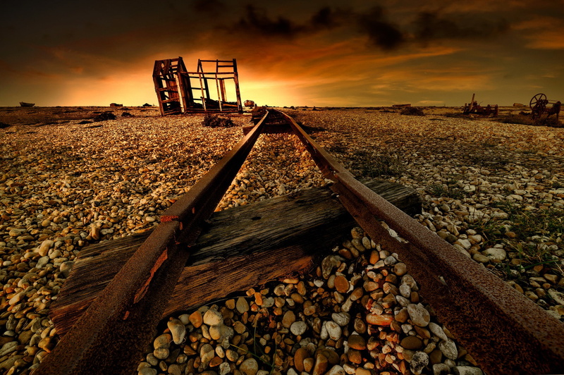 sunlight, 1080P, metal, rust, railway
