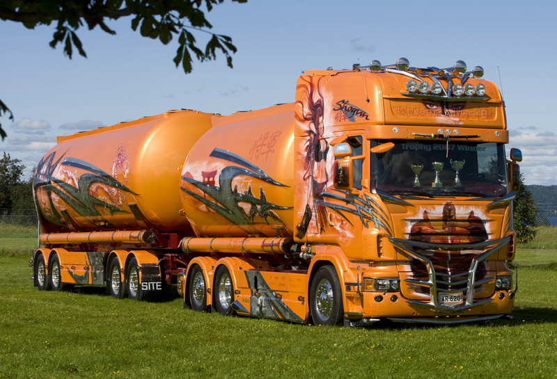 cars, land, plant, scania, yellow, industry, land Vehicle, heavy, 2K, outdoors, delivering, sunlight, no People, day, large, transportation, mode of Transport