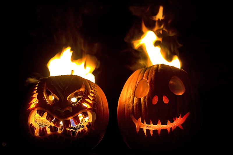 celebration, fun, yellow, art and craft, flame, creativity, black Color, night, illuminated, backgrounds, candle, season, happiness, no people, lantern