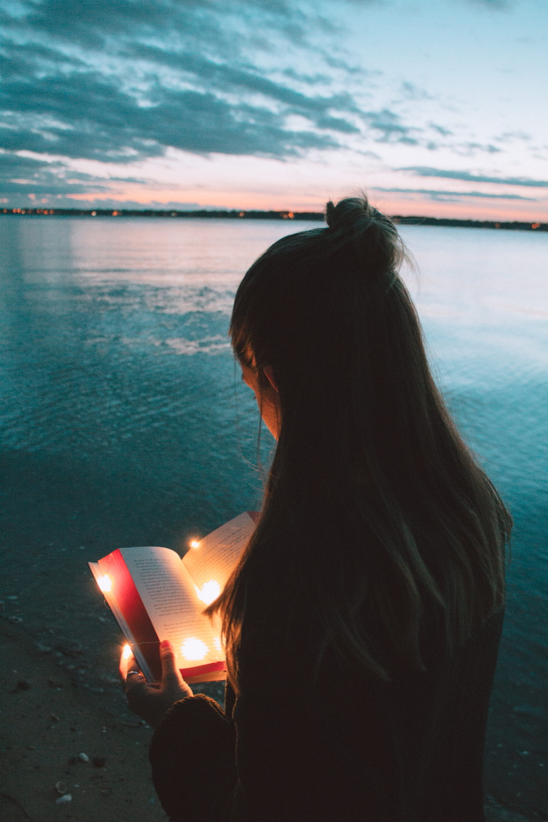 united states, teacher, ri, lights, sunset, dusk, lifestyles, rear view, women, looking at view, nature, leisure activity, land, nautical, real people