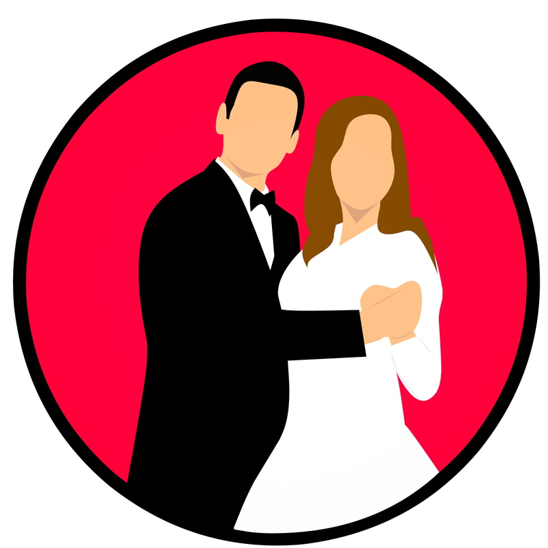 side view, white background, communication, illustration, icon, bridal, 1080P, married, bride, indoors, human, guy, engagement, wedding, silhouette, happy