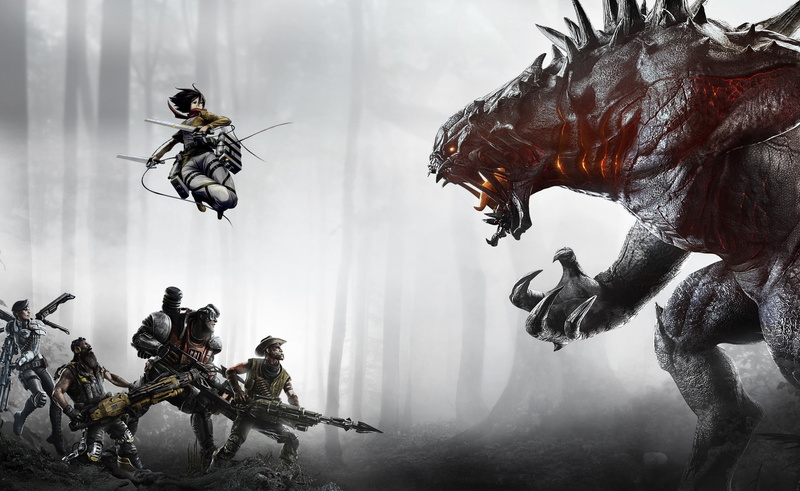 Shingeki no Kyojin, Evolve, Mikasa Ackerman, 2K, fantasy art, artwork