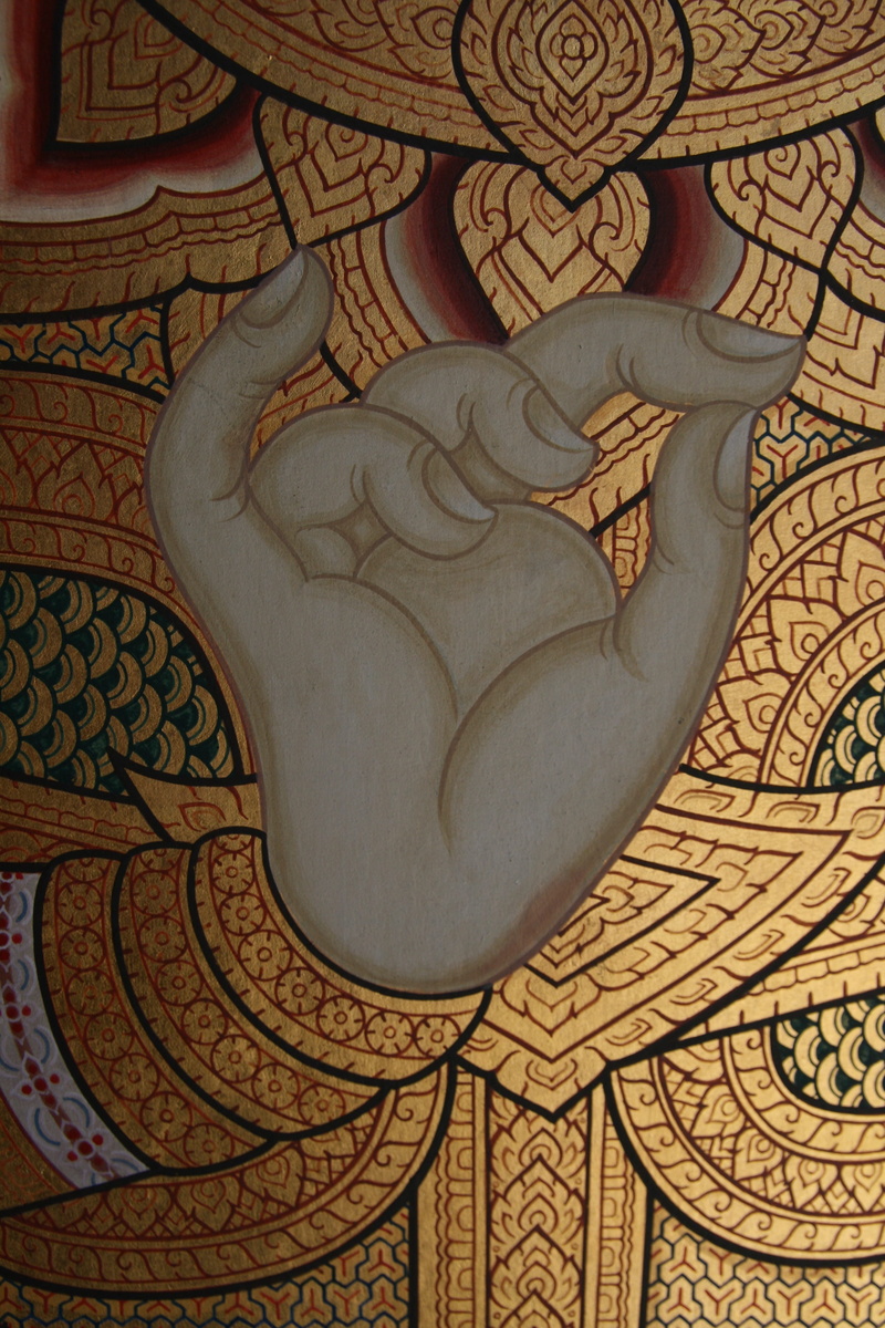 decoration, brown, close-up, ornate, pattern, place of worship, creativity, full frame, craft, wall - building feature, buddhist, hand, fingers, red, thailand