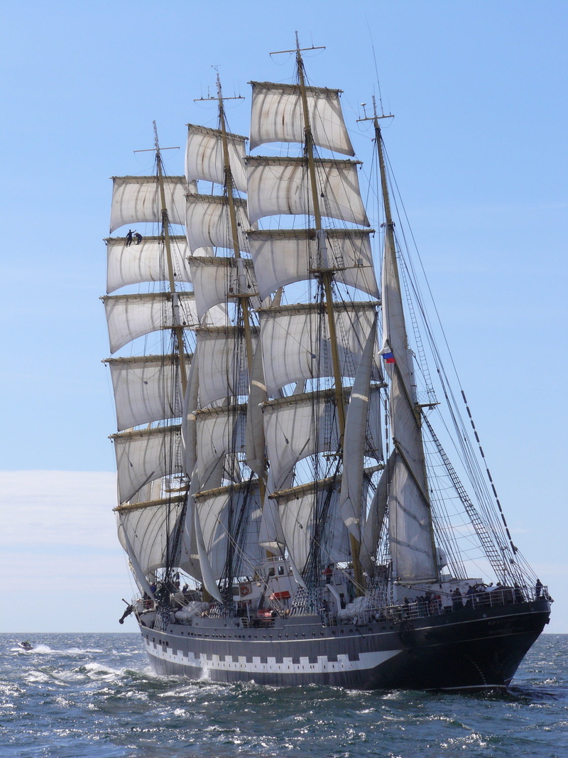 nautical vessel, nature, 2K, pole, photo, water, nautical, white, sea, rigging, transportation, travel, maritime, sky, mast, sailing ship, ship, no people