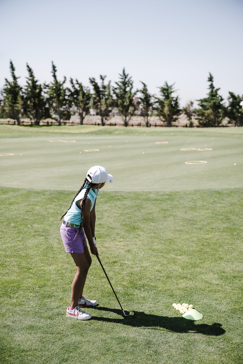 activity, golf club, recreation, putt, real people, weekend activities, nature, lifestyles, tree, plant, one person, grass, stick - plant part, ball, green - golf course