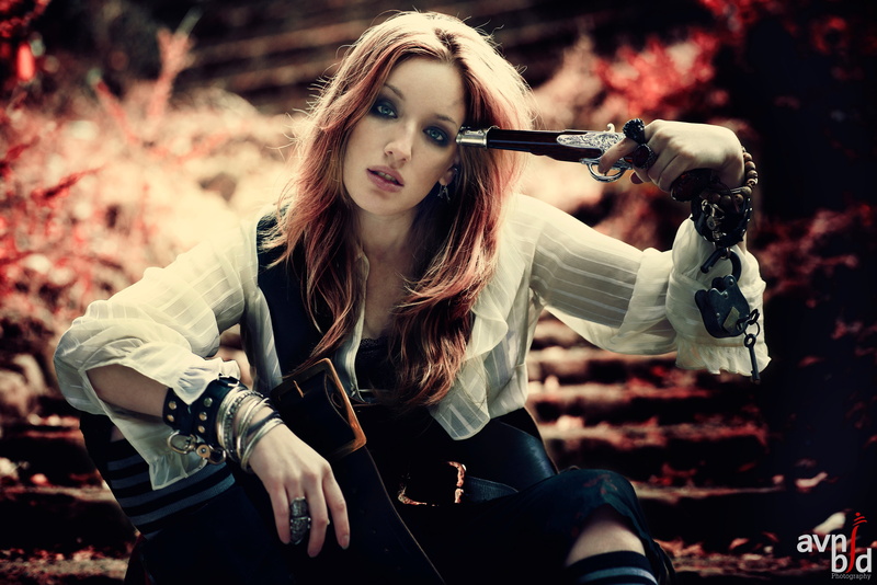 women outdoors, 2K, women, gun, looking at viewer, costumes, girls with guns