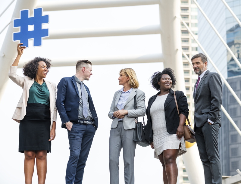 mature men, connecting, occupation, businesswoman, connected, colleagues, colleague, office, business district, business, bridge, diversity, teamwork, black