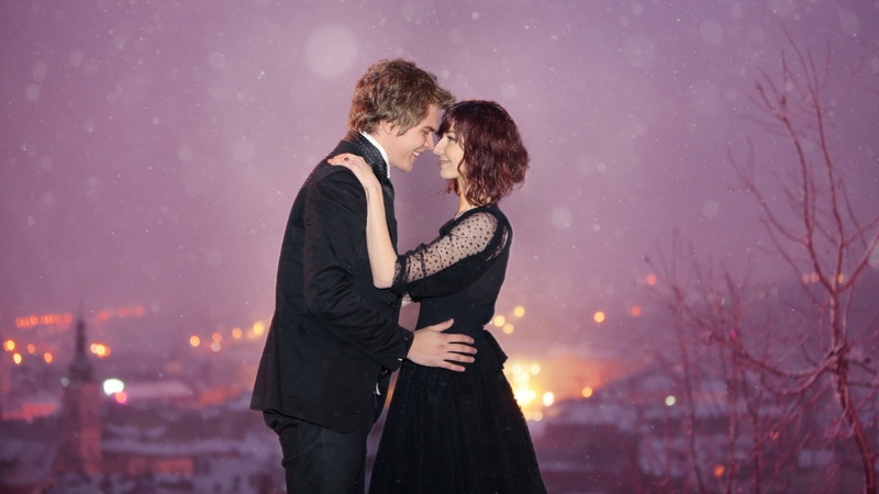 clothing, young men, adult, two people, embracing, men, Sense, women, young adult, Couple, young women, hairstyle, 1080P, standing, night, heterosexual couple