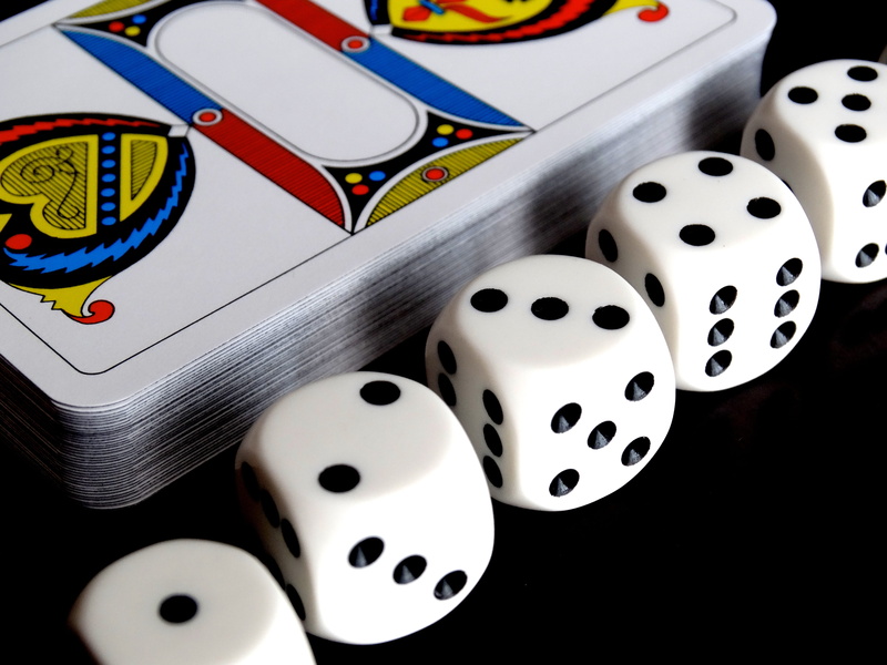 win, pattern, spotted, play, dice, close-up, lose, card game, 5K, opportunity, cards, black background, high angle view, personal accessory, still life