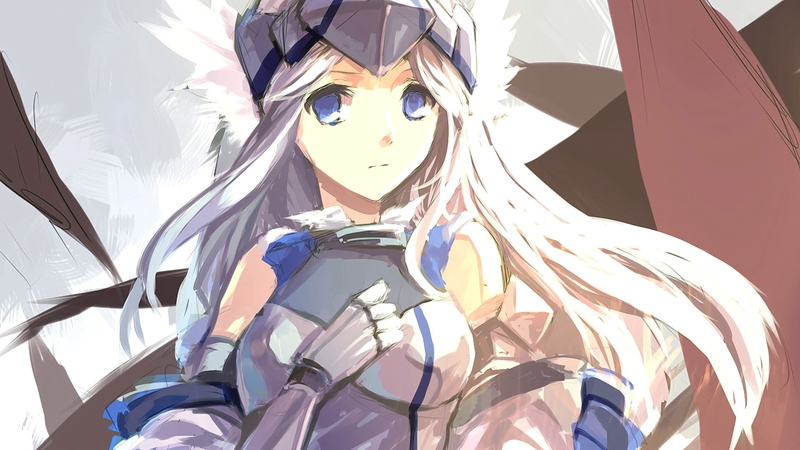 anime, blonde, sadness, Log Horizon, Lenessia Erhart Cowen, 1080P, blue eyes, long hair, looking at viewer, anime girls