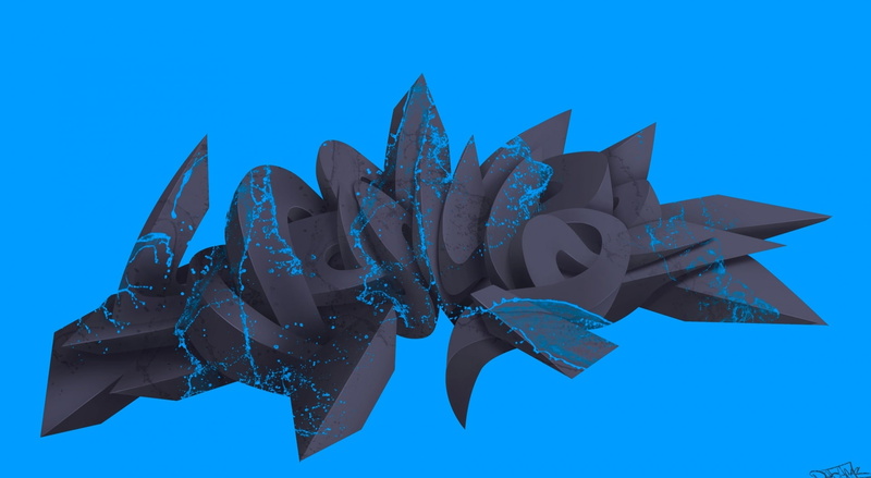 Cool, outdoors, art and craft, low angle view, close-up, origami, shape, text, 1080P, communication, clear sky, craft, creativity, paper, 3DGraffiti, Graffiti