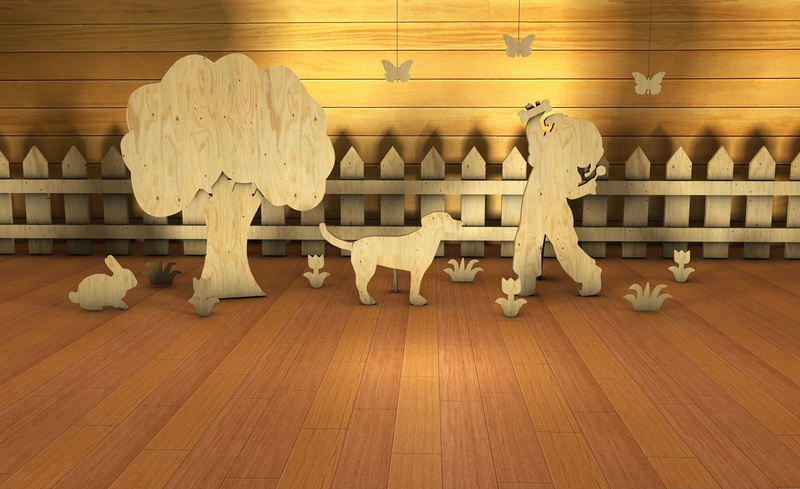 chair, seat, wood - material, art and craft, dog, 1080P, architecture, no people, still life, indoors, animal, wood, toy, standee, craft, hardwood floor