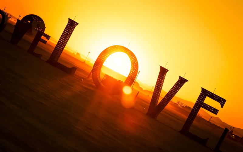standee, black, metal, Love, 2K, Sunset