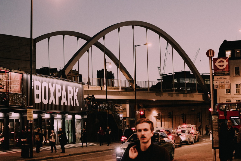 road, lifestyles, man, men, united kingdom, boxpark, transportation, leisure activity, gb, built structure, portrait, night, boxpark shoreditch, tash, shoreditch