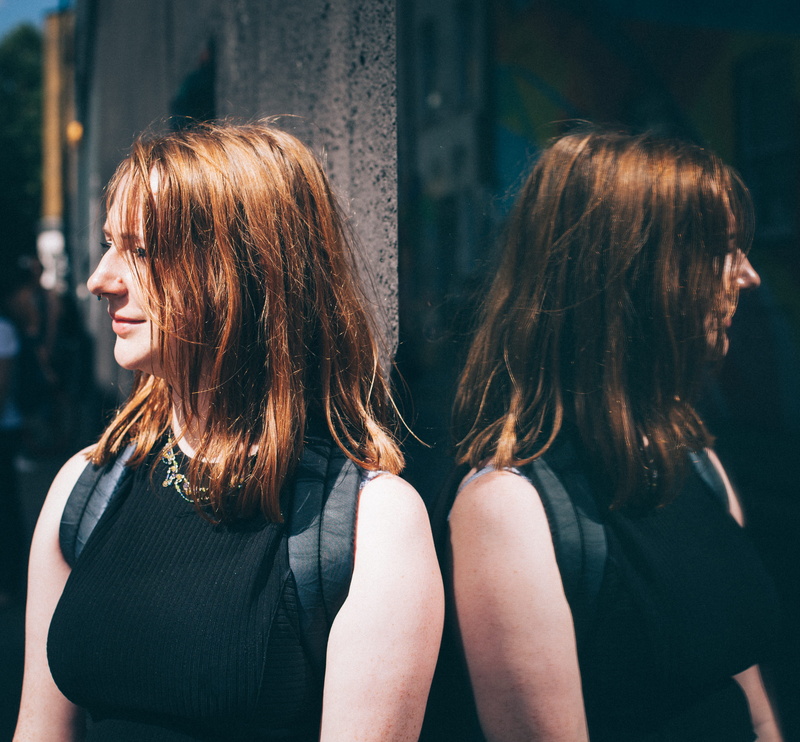 two people, brown hair, model, hairstyle, emotion, lifestyles, sunny, looking, long hair, woman, redhead, adult, women, reflection, friendship, togetherness
