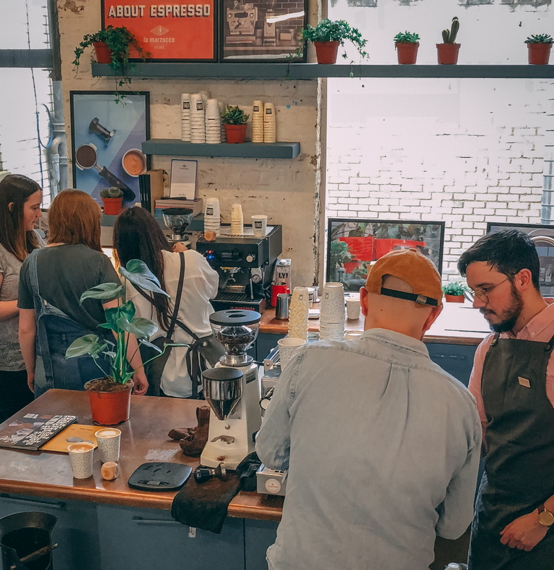 shoreditch, london, passion, working, 2K, chef, adult, coffee, small business, latte art, teamwork, group of people, occupation, women, indoors, men, real people