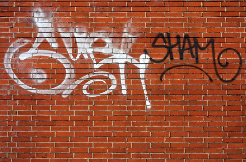 urban, wall, brick wall, subculture, wall - building feature, full frame, street, messy, sign, lifestyle, brick, text, letters, street art, capital letter