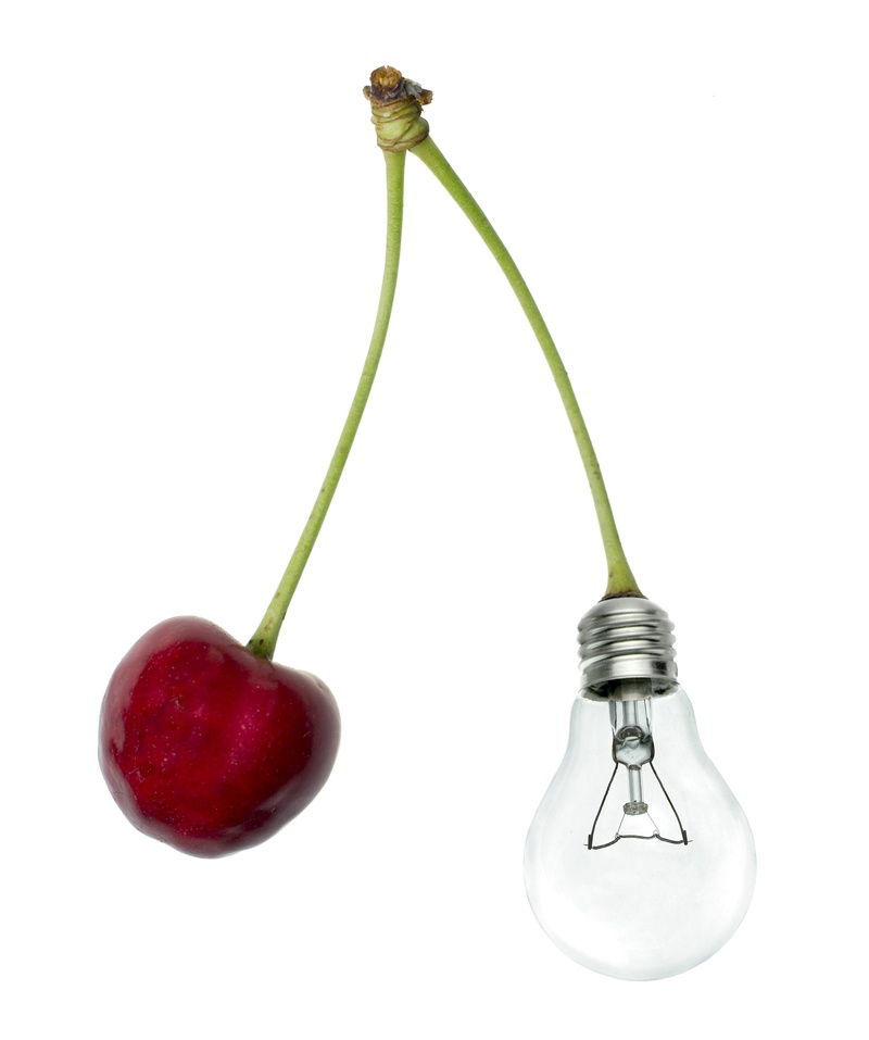 cut out, alternative, natural, single object, wellbeing, studio shot, technology, plant stem, still life, close-up, two objects, cherry, no people, food and drink