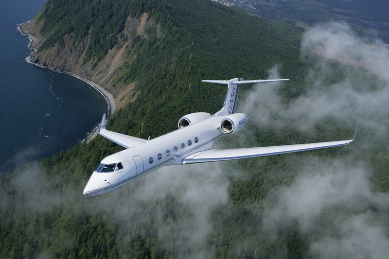 Aerospace G550, airplane, white, 2K, showing, Gulfstream