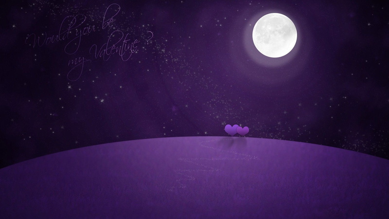 day, hd, violet, purple, full, 1080P, moon, valentines day, valentines, white