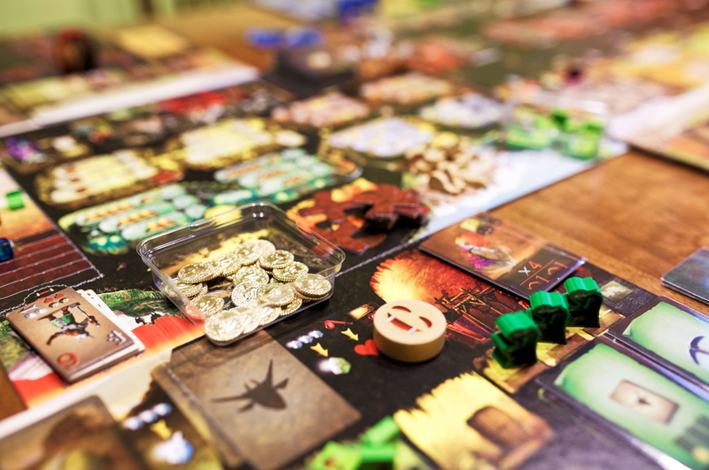 czech game, tilt-shift, large group of objects, choice, no people, wood - material, necklace, multi colored, food and drink, japanese food, dungeon lords