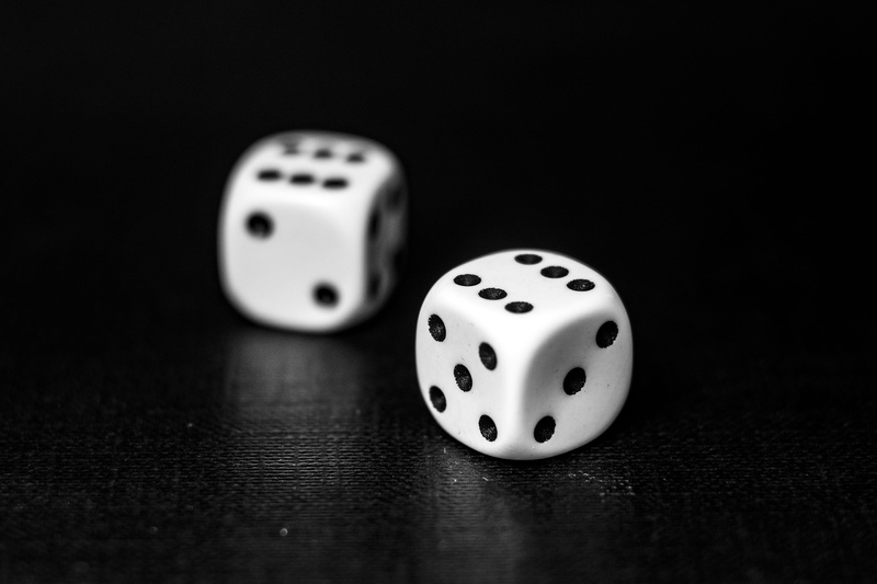 number, and, cube shape, luck, still life, close-up, leisure games, game of chance, opportunity, arts culture and entertainment, 4K, bandw, gambling, no people
