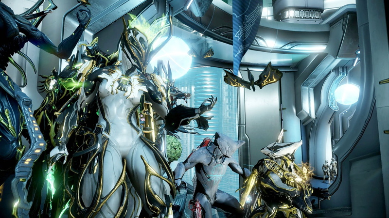 warrior, armor, tps, robot, warframe, shooter, 1080P, technics, sci-fi, action, futuristic, cyborg