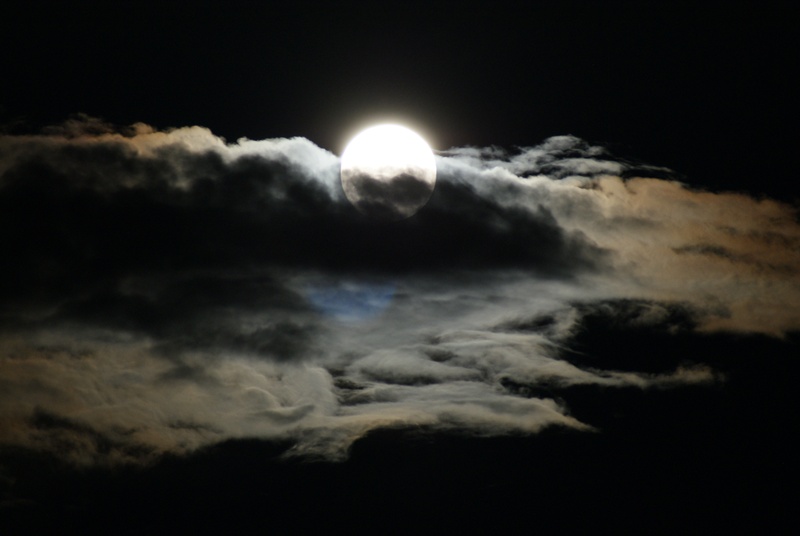 mood, full moon, night, darkness, astronomy, clouds veil, full, outdoors, clouds, cloud - sky, nature, moonlight, tranquility, 4K, beauty in nature, cloudscape