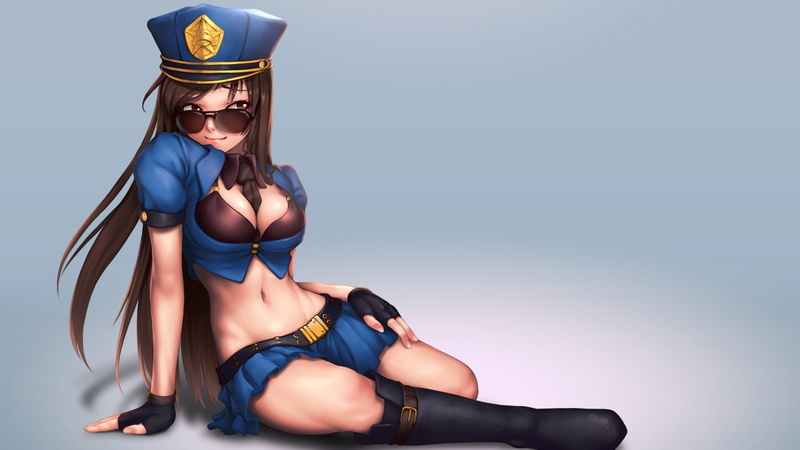 hairstyle, adult, Caitlyn (League Of Legends), Police, fashion, League Of Legends, beautiful woman, beauty, young women, 1080P, lifestyles, women, young adult