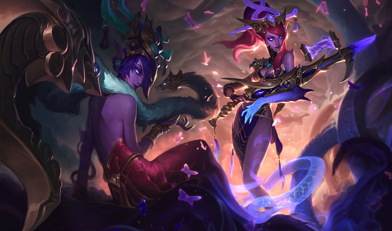 Morgana (League of Legends), fantasy art, Caitlyn (League of Legends), 1080P