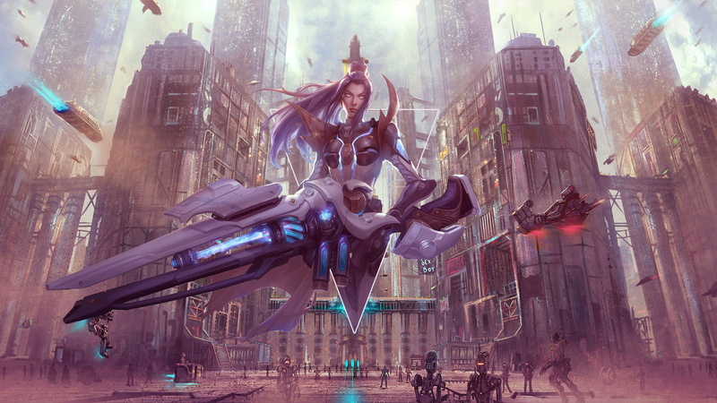 PC gaming, picture-in-picture, video game art, digital art, 1080P, League of Legends, Photoshop, Caitlyn (League of Legends)