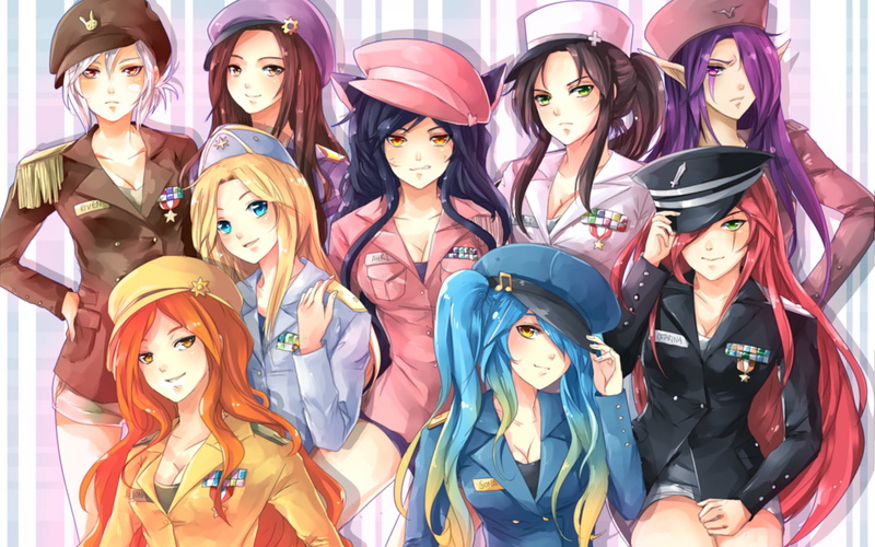 Lux (League of Legends), glamour, women, characters, 720P, anime girls, full frame, computer Graphic, females, cute, craft, Riven, choice, backgrounds