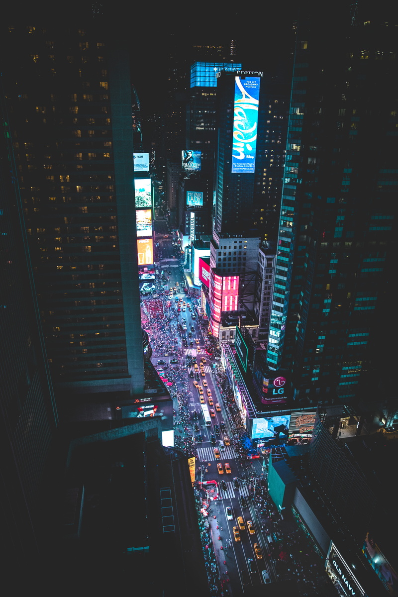 photo, business, city, nightscape, roadside, street, time, computer, night, aerial, data, illuminated, skyscraper, busy, screen, nyc, congestion, taxi