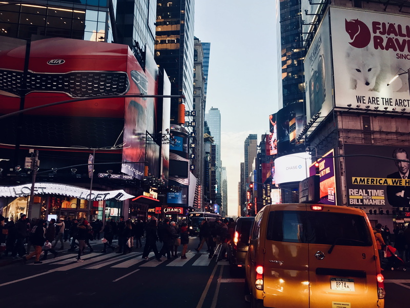 cityscape, concrete jungle, real people, land vehicle, crowd, 2K, city life, new york, new york city, large group of people, architecture, traffic