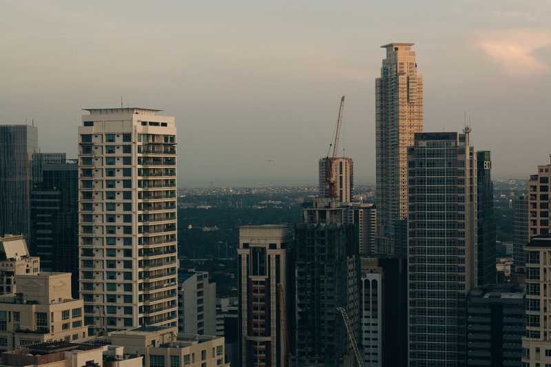 office, offices, tall - high, building, architecture, built structure, nature, makati, high, modern, outdoors, no people, downtown, sunset, sky, 4K, dawn