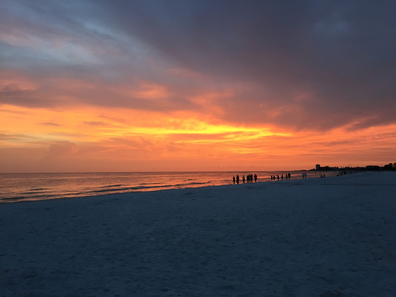 land, sand, Siesta Key, scenics, Florida, gulf, beauty in nature, orange color, coast, outdoors, tranquility, Sunset, Ocean, tranquil scene, horizon over water