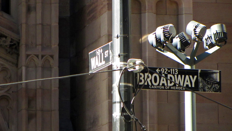 urban Scene, road, metal, street name sign, day, no people, broadway, symbol, new york city, communication, guidance, outdoors, western script, road crossing