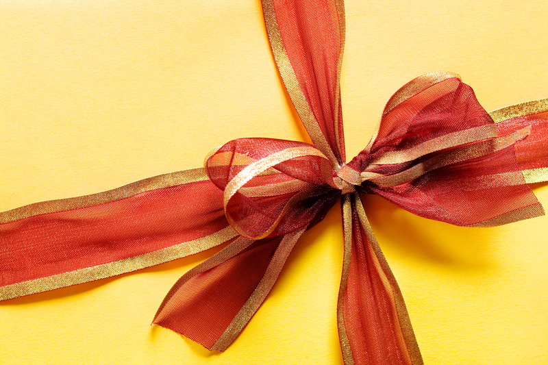 nature, beauty in nature, indoors, ribbon, flower, package, plant, nobody, pattern, ribbon - sewing item, flowering plant, yellow, tied up, no people, close-up