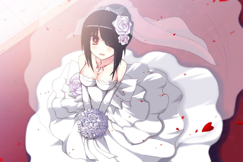 anime girls, 720P, Tokisaki Kurumi, anime, brides, wedding dress, Date A Live, red eyes