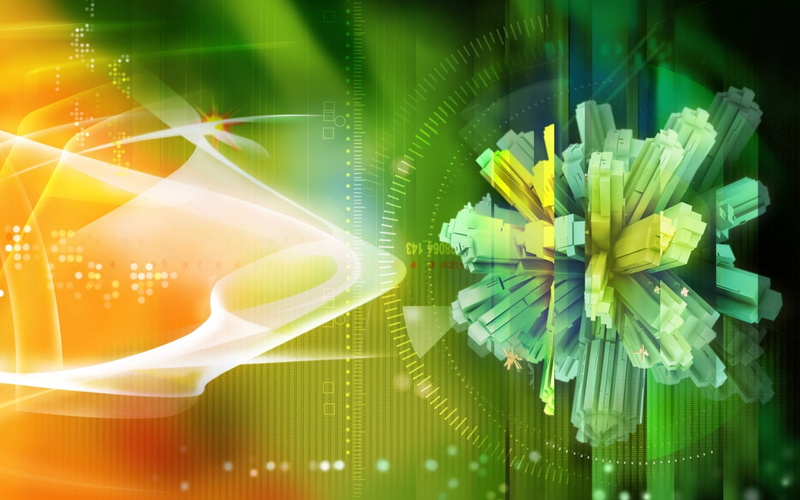 connection, digital composite, inflorescence, form, futuristic, computer, plant, green color, growth, concepts, bright, color, freshness, beauty in nature
