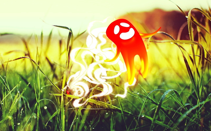 concepts, symbol, flower, close-up, day, fire, beauty in nature, bright, green, flowering plant, drawing, land, springtime, 1080P, decoration, focus on foreground