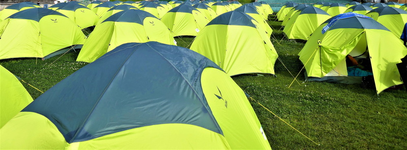 leisure, Tent, lot, outdoors, group of people, Camp, weather, Stock, Outdoor, green, land, security, sunlight, tent holidays, umbrella, campsite, growth