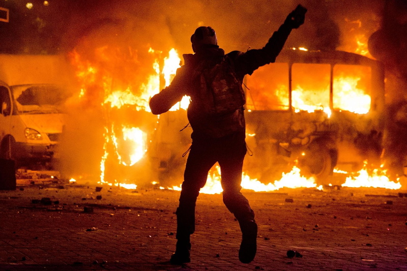fire, Kyiv, Protestors, Ukrainians, 1080P, European integration, Maidan, Ukraine