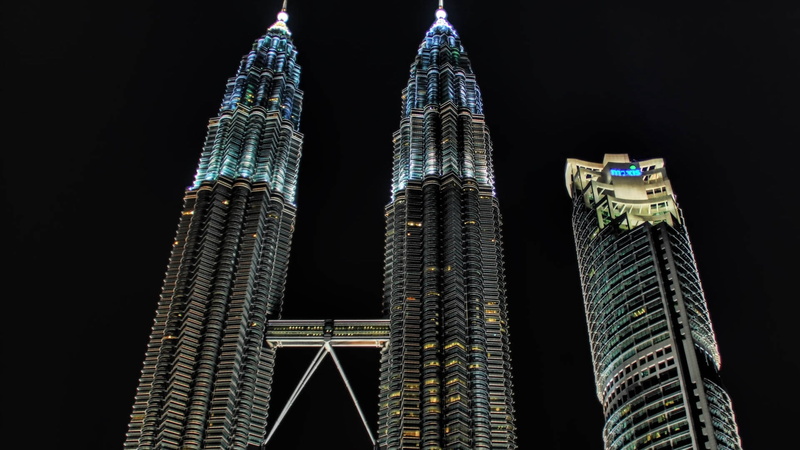 kuala Lumpur, capital Cities, tower, financial district, trade, black background, travel Destinations, petronas Towers, york, city, night, business, office Building