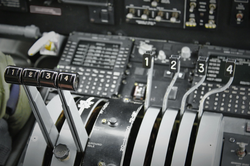 throttle levers, throttle, complexity, circuit board, cockpit, communication, western script, technology, indoors, studio, focus on foreground, machinery